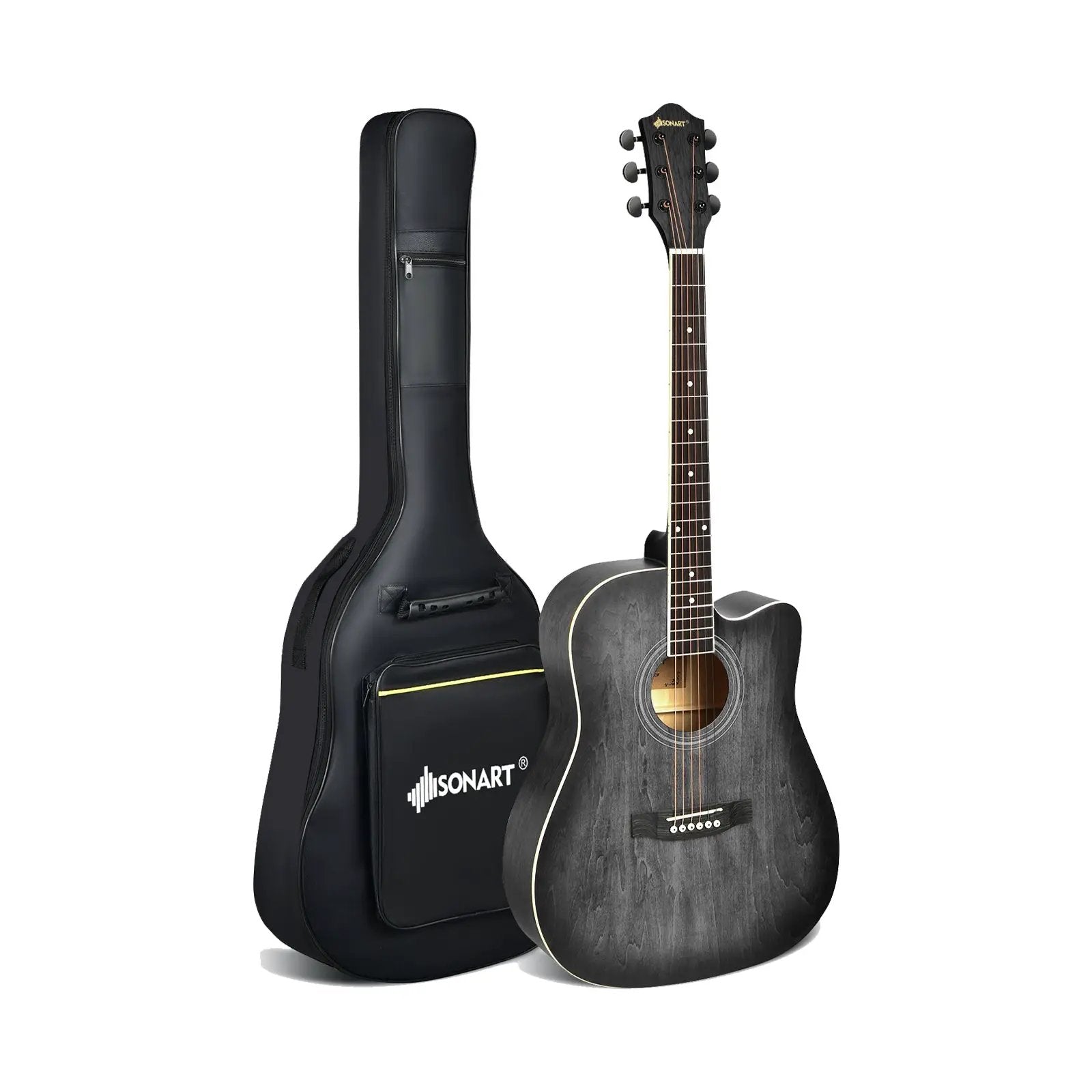41 Inch Full Size Cutaway Acoustic Guitar Set for Beginner by DirectDeals