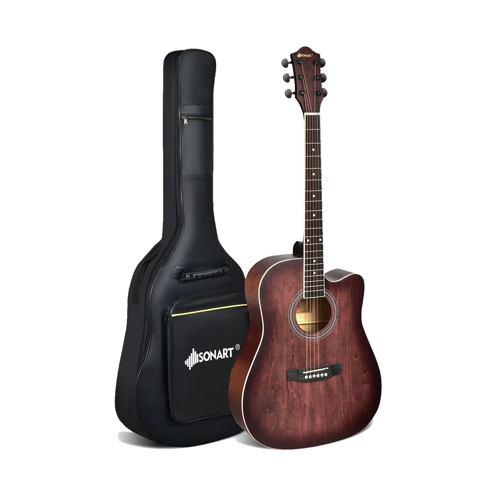 41 Inch Full Size Cutaway Acoustic Guitar Set for Beginner by DirectDeals