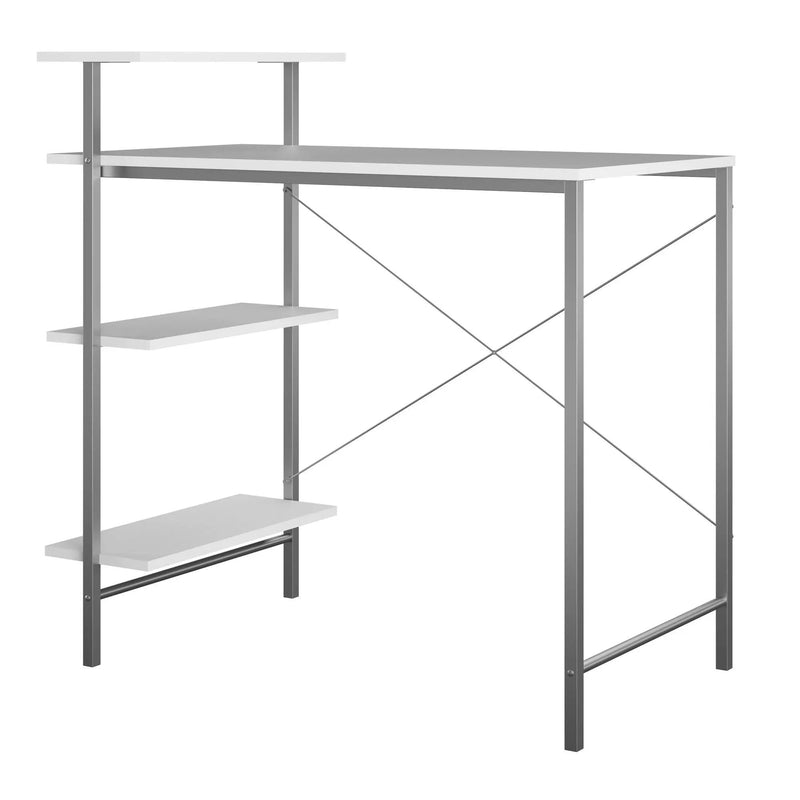 Side Storage Student Desk - White by Unique Piece Furniture