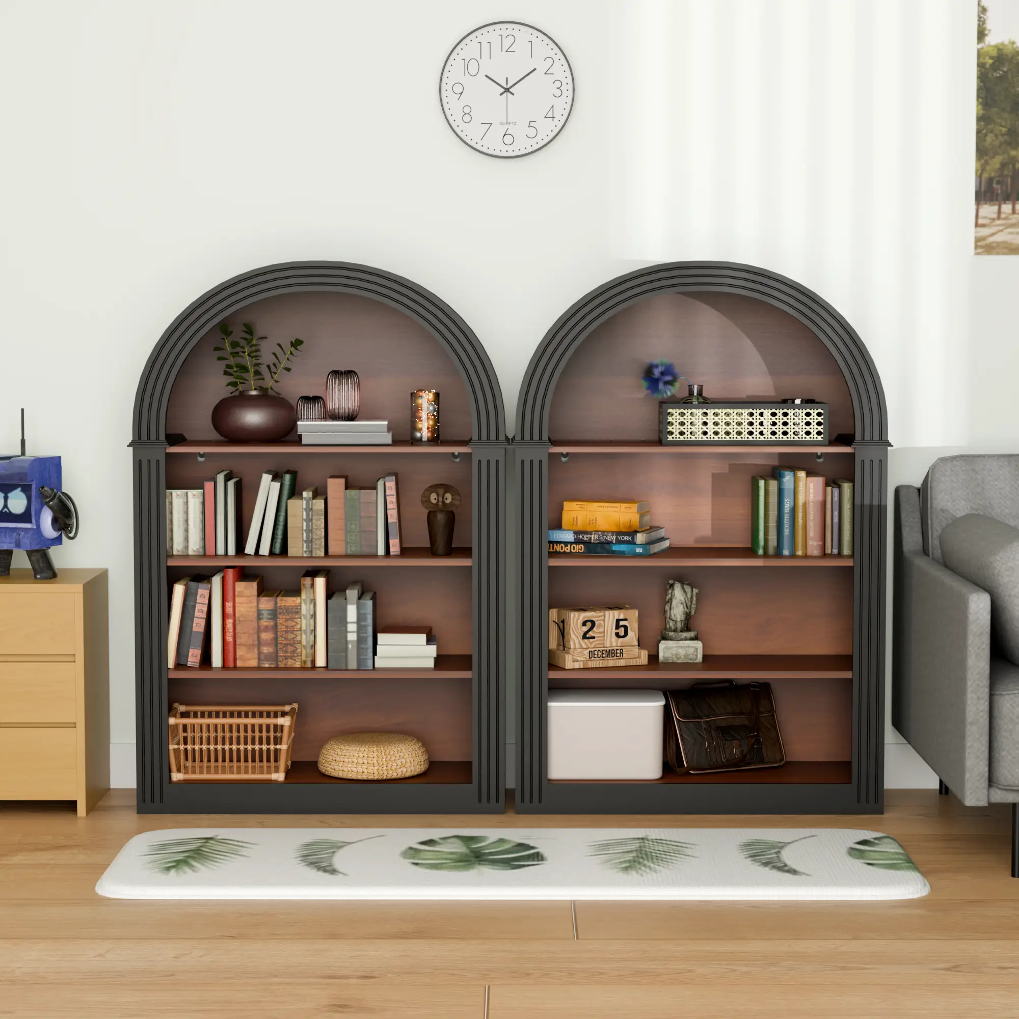 4-Shelf Tall Arched Bookcase by HouseOfZazla