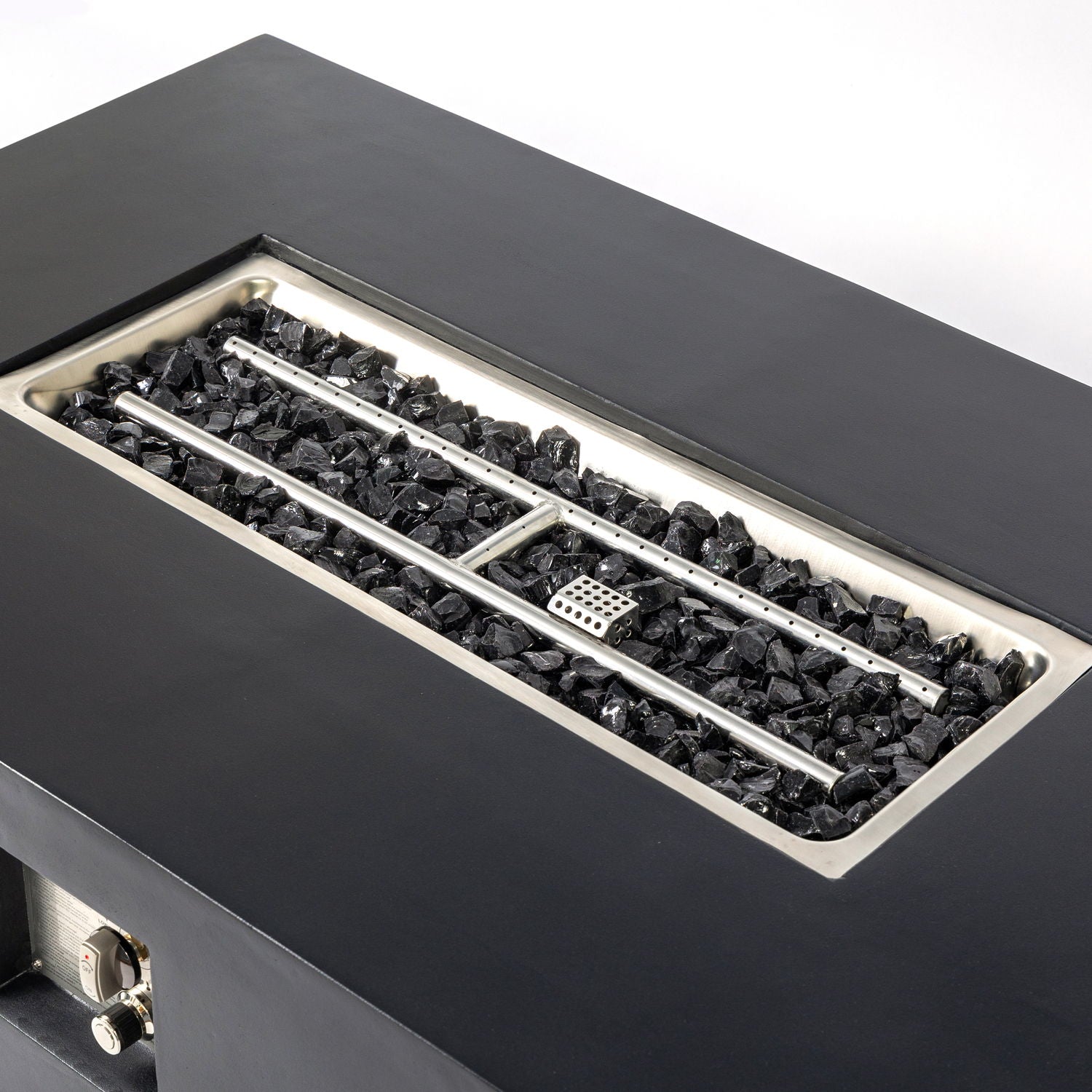 Propane / Natural Gas Fire Pit Table, 50,000 BTU - Charcoal by HouseOfZazla