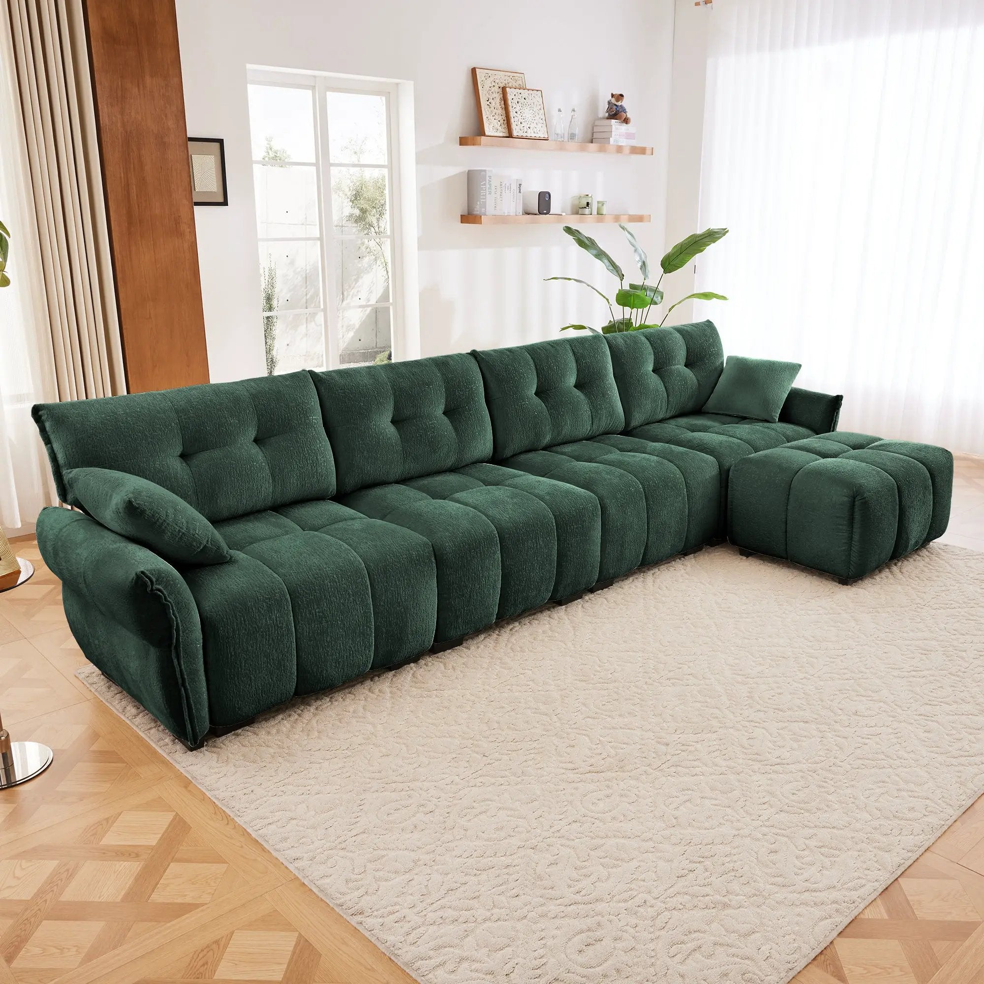 Modular 4-Seater Sofa With Ottoman by HouseOfZazla