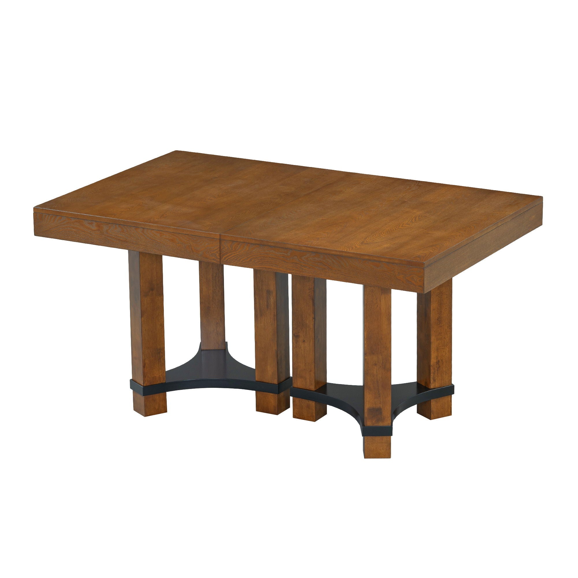 Topmax - 7 Piece Rustic Extendable Dining Table Set With Removable Leaf, 2 Arm Chairs And 4 Armless Chairs by HouseOfZazla