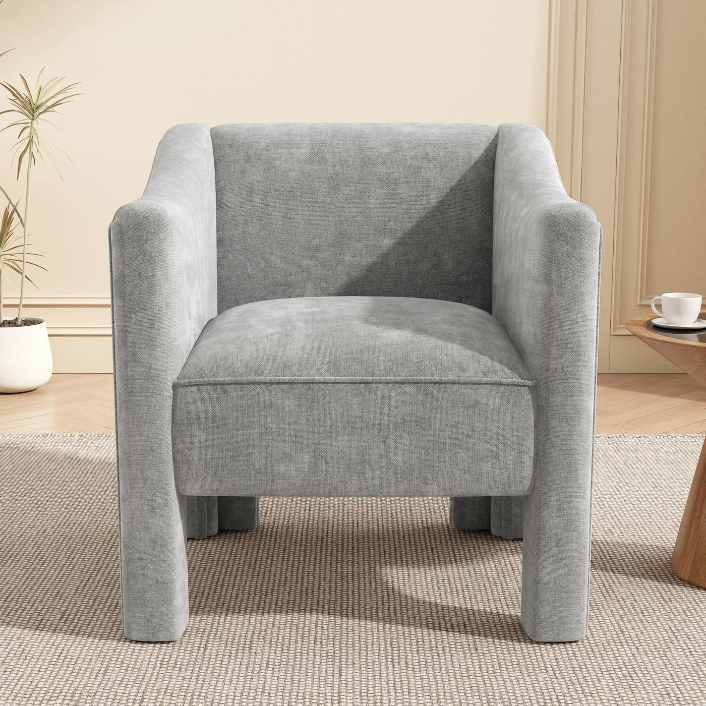 Barrel Accent Chair With Enclosed Arms by Unique Piece Furniture