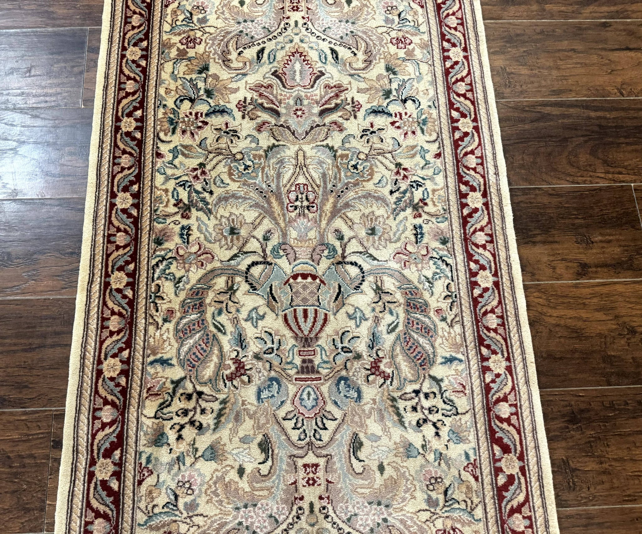 Pakistani Runner Rug 2.8 x 14, Pak Persian Hallway Rug, Cream Color by Jewel Rugs