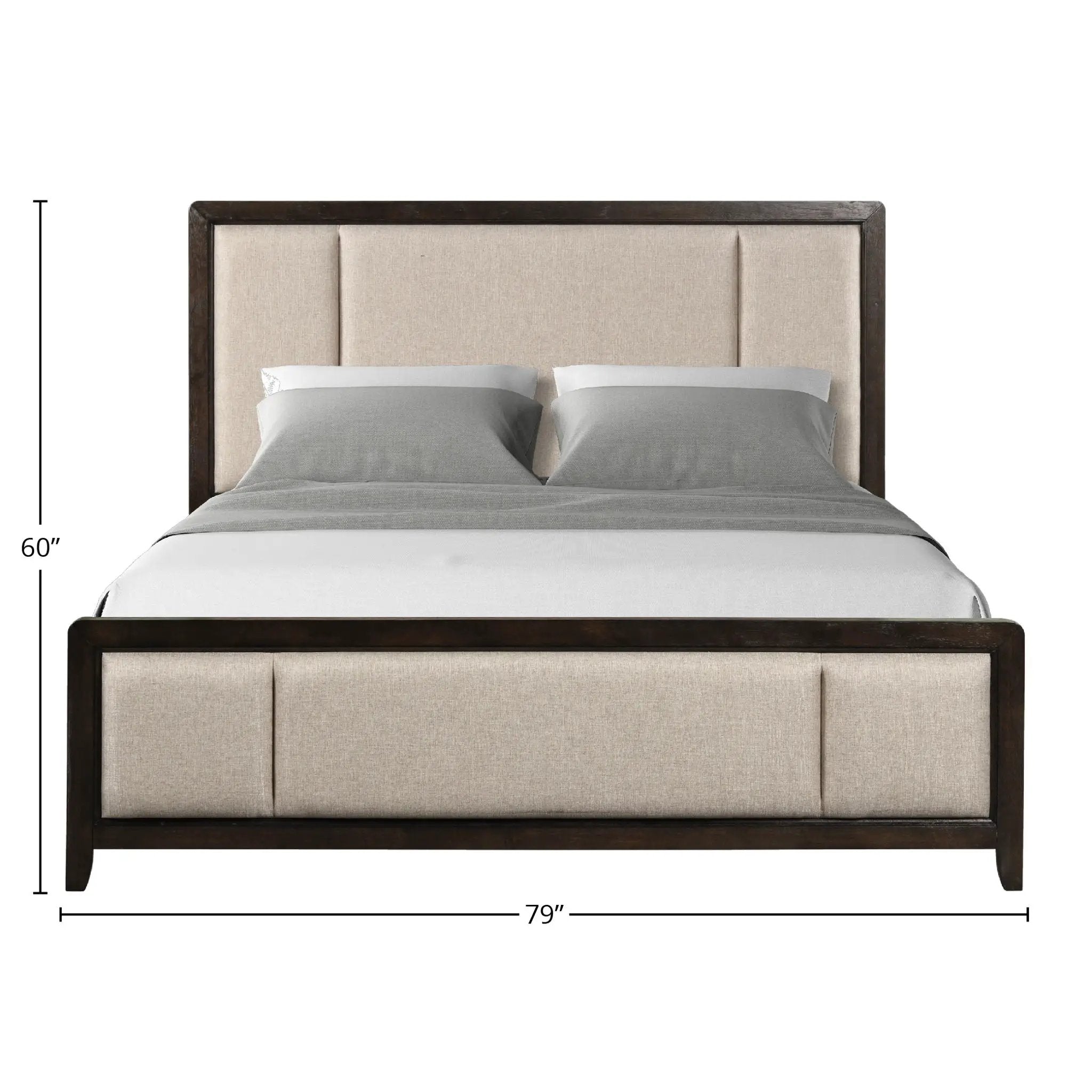 Upholstered Headboard & Footboard With Traditional Styling Bed by HouseOfZazla
