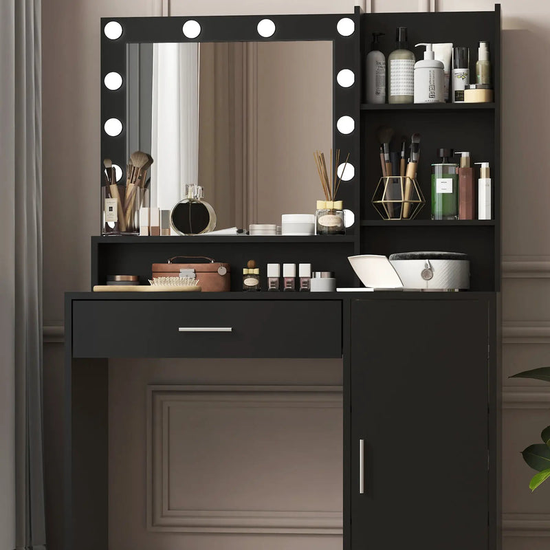 Vanity Desk with Mirror & Light by HouseOfZazla