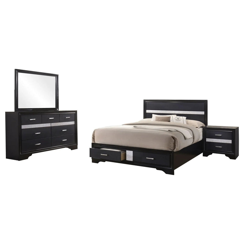 Miranda 4-piece Queen Bedroom Set Black by Unique Piece Furniture