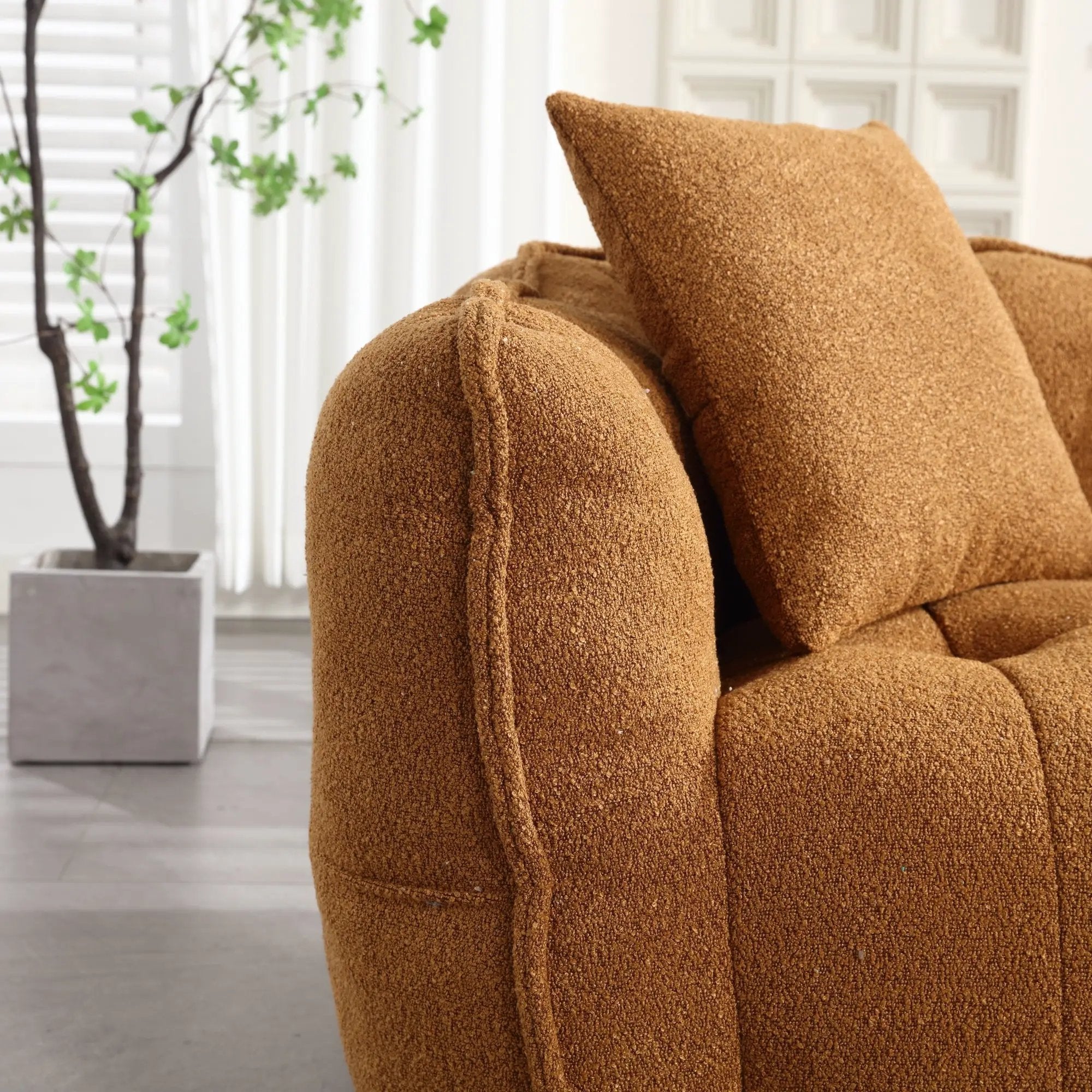 Cozy Beanbag Chair with High Resilience Foam Core by BLAKHOM