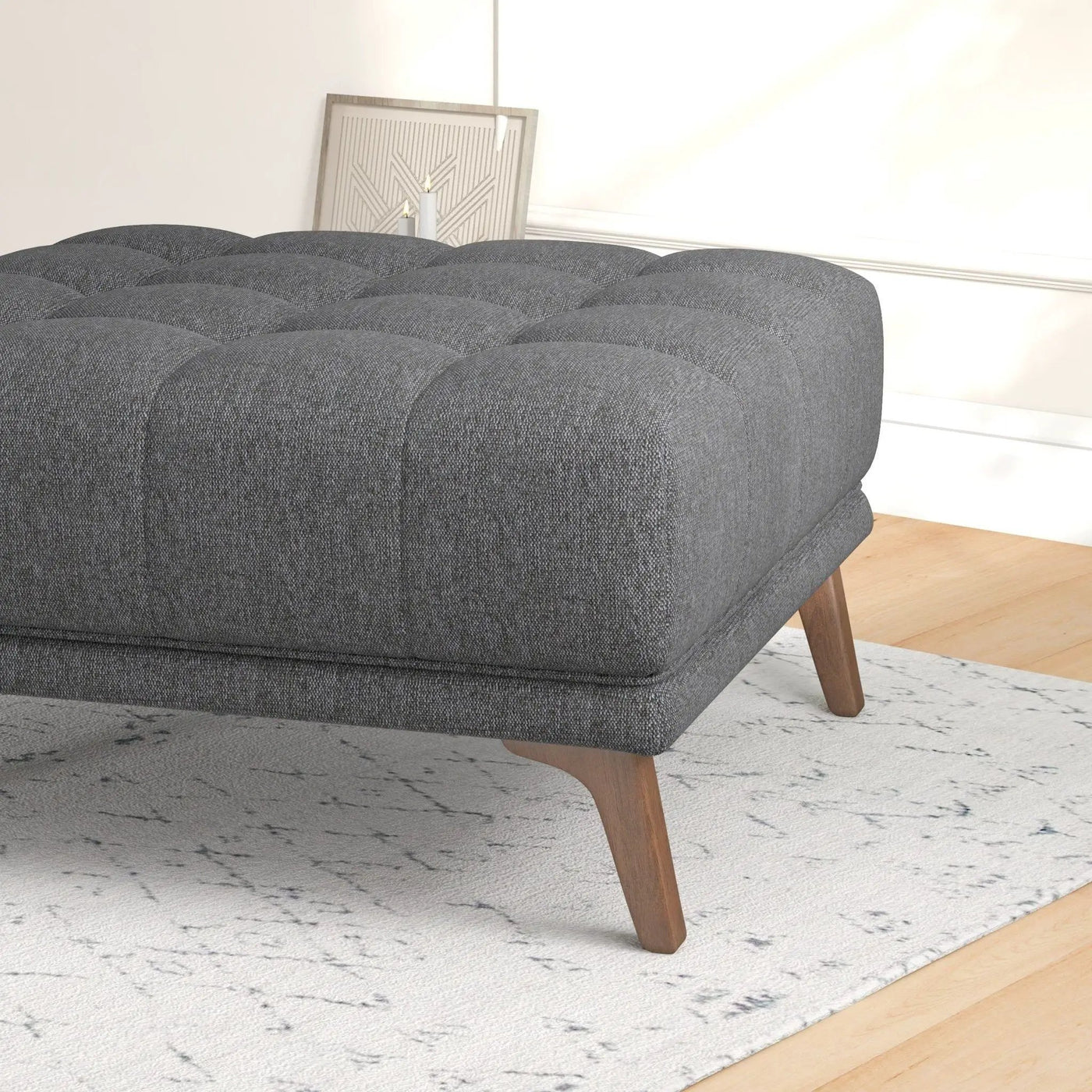 Addison - Square Upholstered Ottoman by HouseOfZazla
