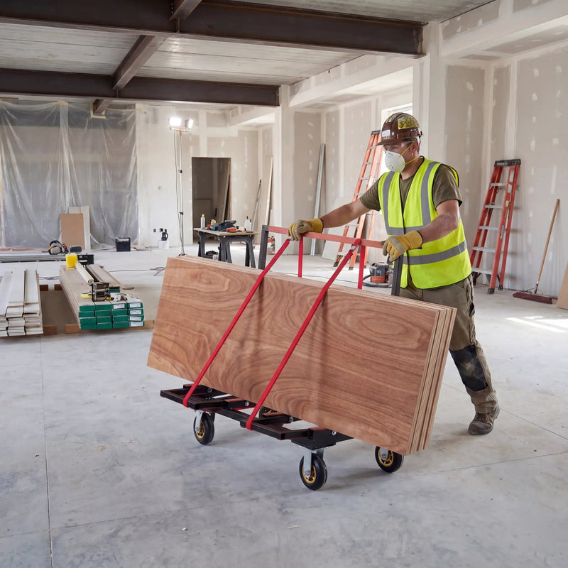 Folding Drywall Dolly with 4X6" Casters and 2000 LBS Load Capacity by HouseOfZazla