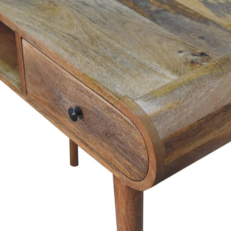 Writing Desk, Curved - Chestnut by HouseOfZazla