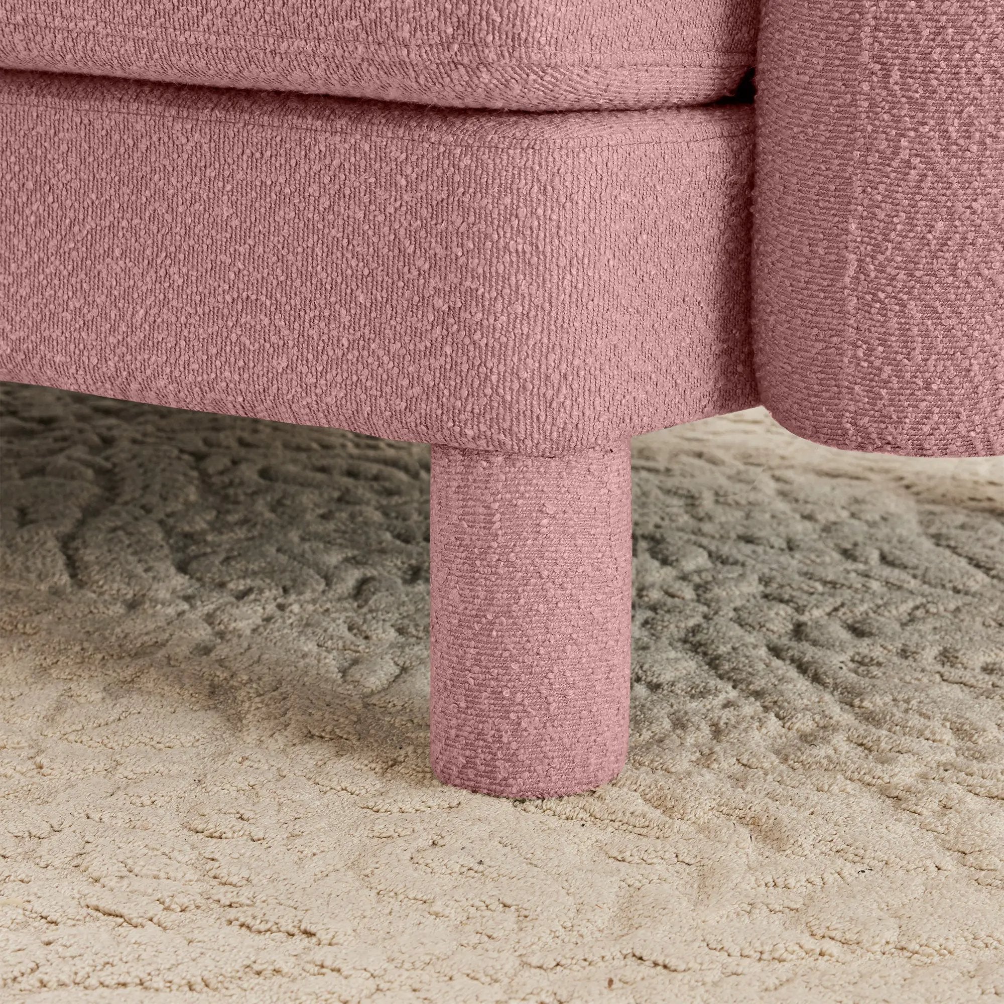 Modern Pink Polyester Ottoman by HouseOfZazla