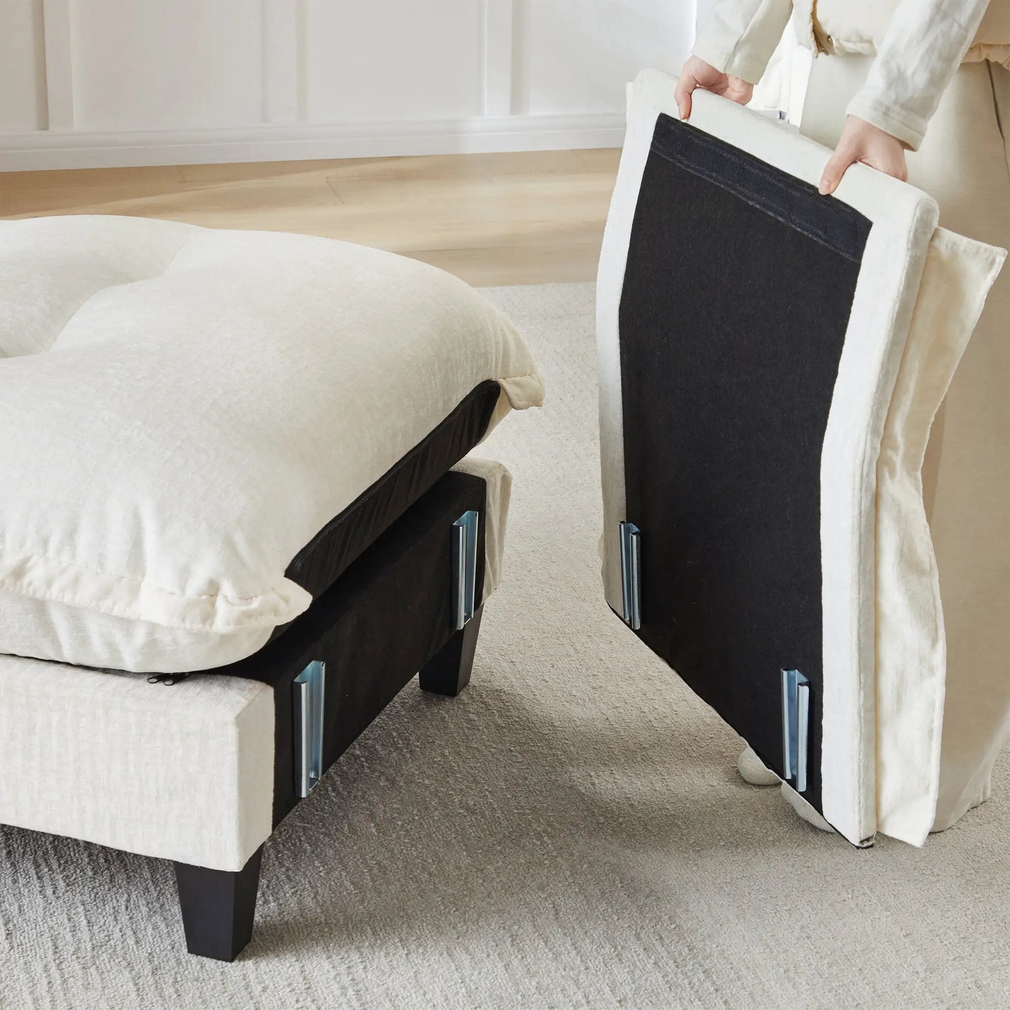 73 Armless Sofa Chenille by HouseOfZazla