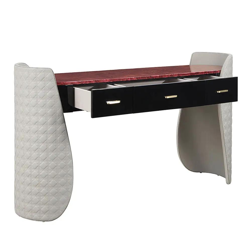 Jamonica - Vanity Desk - Gray & Dark Brown by Unique Piece Furniture