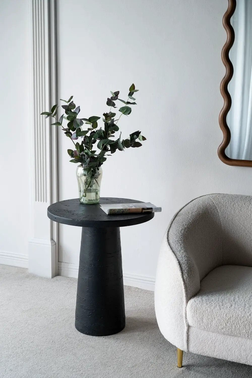 Round Side Table With Pedestal Base by Unique Piece Furniture