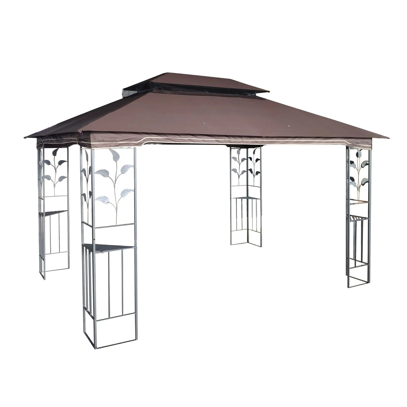 Patio Gazebo Tent With Ventilated Double Roof And Mosquito Net For Backyard Or Garden by Unique Piece Furniture