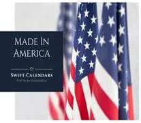 24" x 36" SwiftGlimpse 2026 Paper Folded Wall Calendar Large 12 Month Annual Yearly Wall Planner, Reversible, Horizontal/Vertical, Navy by GreenHaven Gardens
