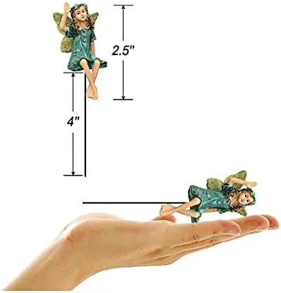 Fairy Garden Accessories Outdoor Indoor, 6pcs Miniature Fairies Figurines for Pot Plants and Mini Garden Lawn Decorations by GreenHaven Gardens