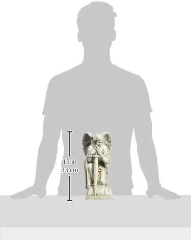 Joseph's Studio by Roman Inc., Kneeling Male Angel, Garden Collection, Religious Statue, Memorial, Angel, Patron Saint, Garden Décor (13x6x8) by GreenHaven Gardens