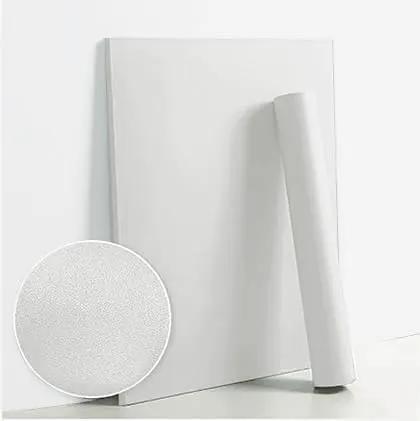 Dimoon 118''x15.7'' White Skin Peel and Stick Wallpaper Contact Paper Modern Self Adhesive Wall Paper Removable Renter Friendly Textured Solid Color Cabinet Vinyl Roll (118''x15.7'',White Skin) by GreenHaven Gardens