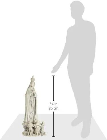 Design Toscano HF160280 Our Lady of Fatima Religious Garden Statue, Large, antique stone by GreenHaven Gardens