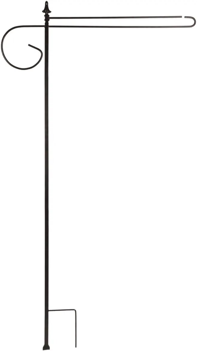 Briarwood Lane 3 Piece Wrought Iron Wrap-Around House Flag Stand by GreenHaven Gardens