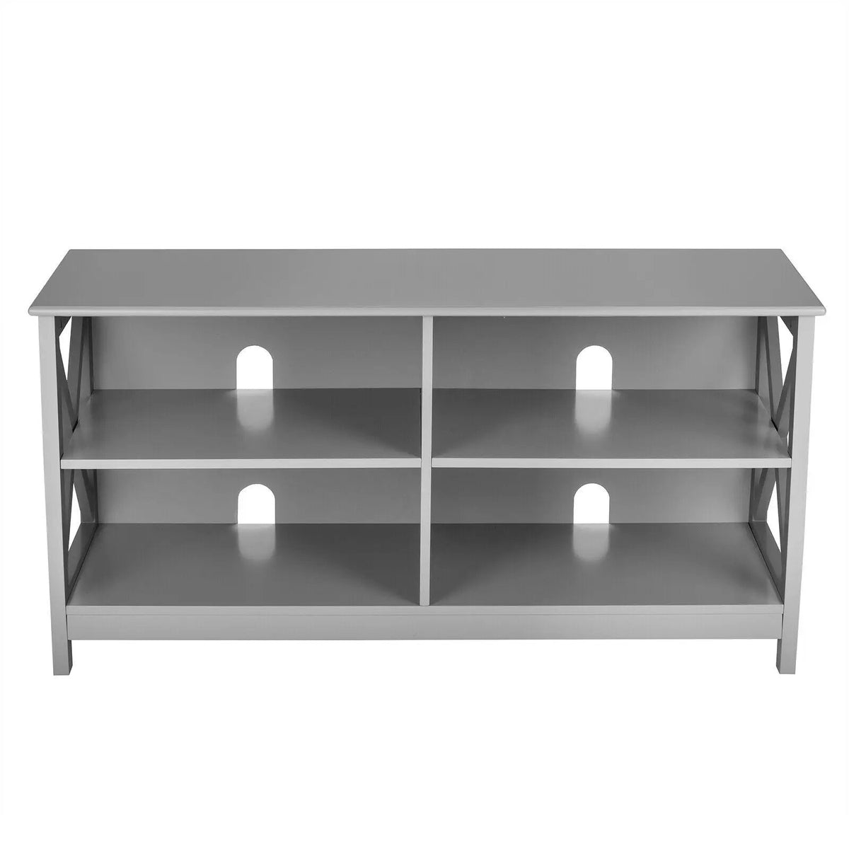 Wooden TV Stand Entertainment for TVs up to 55 Inch with X-Shaped Frame, photo 17 of 32