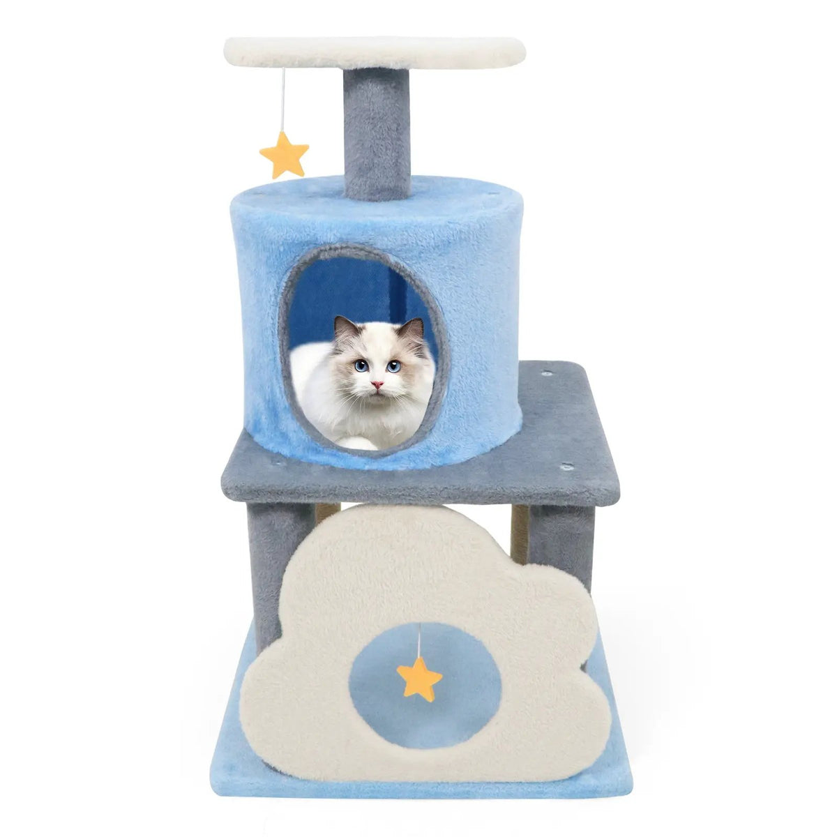 31.5" Cute Modern Cat Tree Multi-Level Kitten Tower, photo 6 of 16