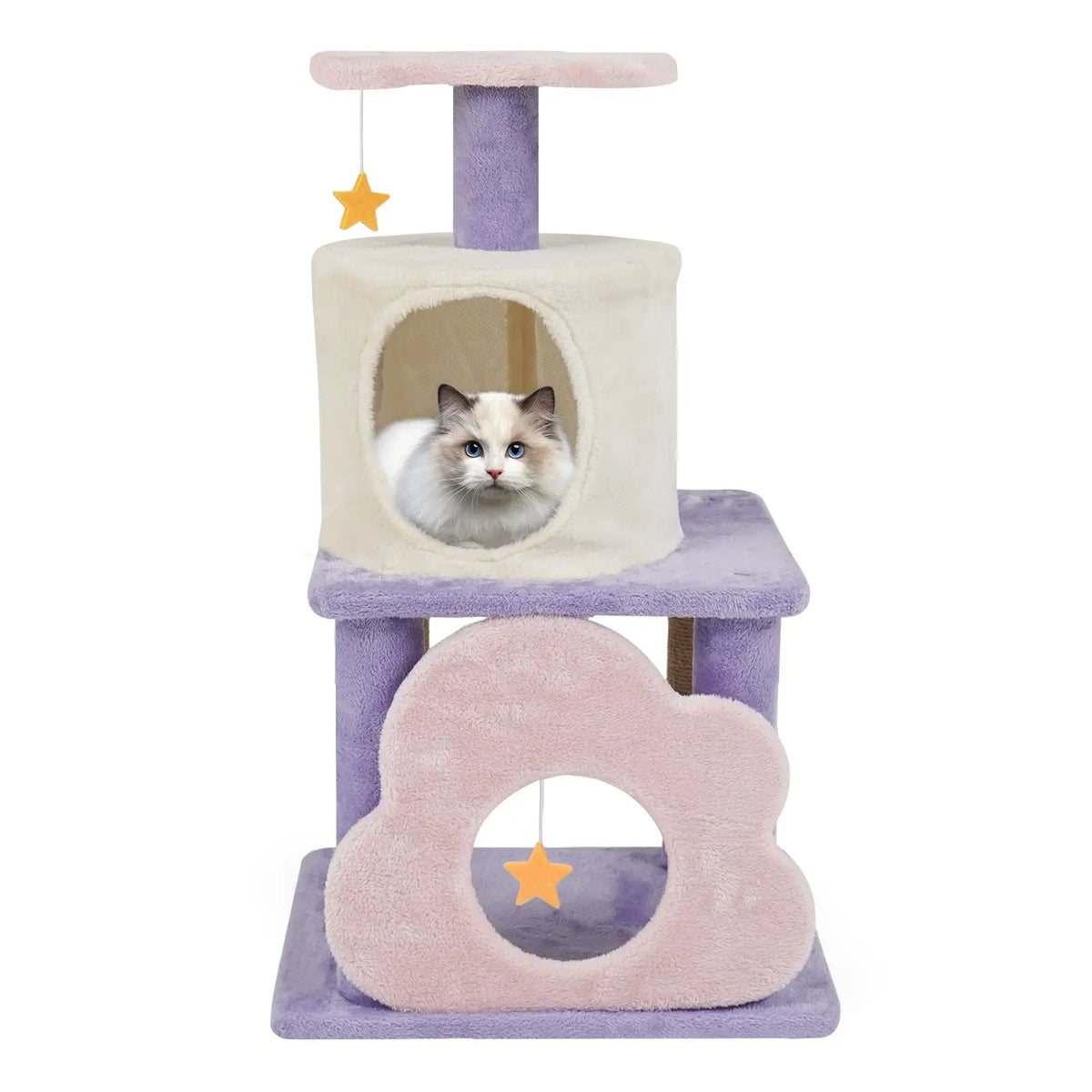 31.5" Cute Modern Cat Tree Multi-Level Kitten Tower, photo 5 of 16