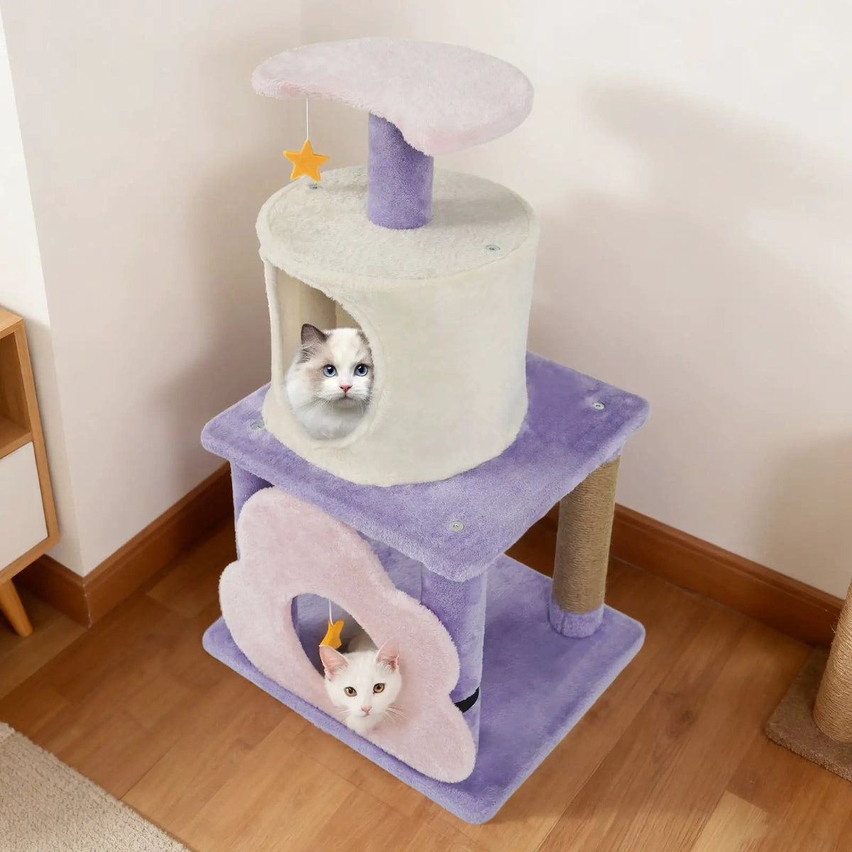 31.5" Cute Modern Cat Tree Multi-Level Kitten Tower, photo 11 of 16