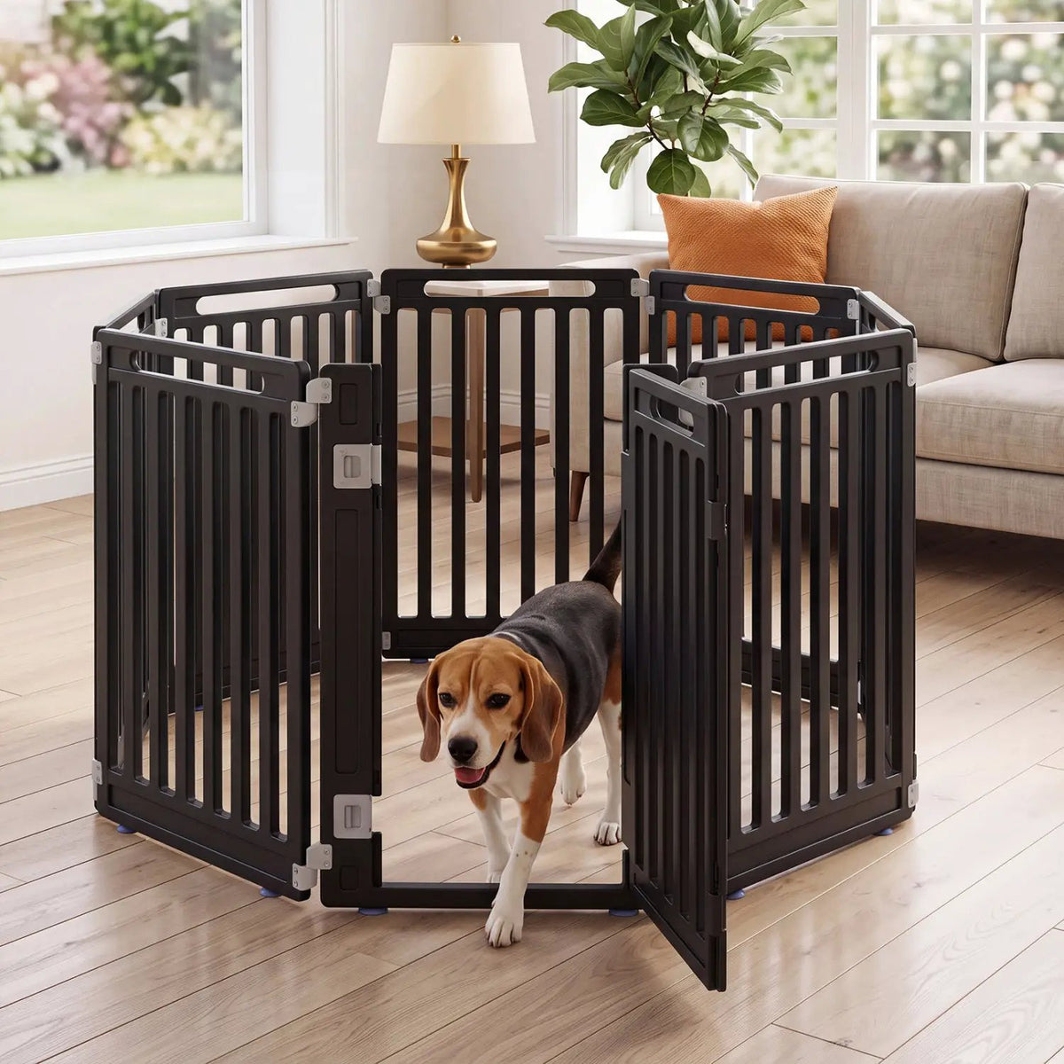 8-Panel Dog Playpen 31.5" Height Indoor Outdoor HDPE by DirectDeals
