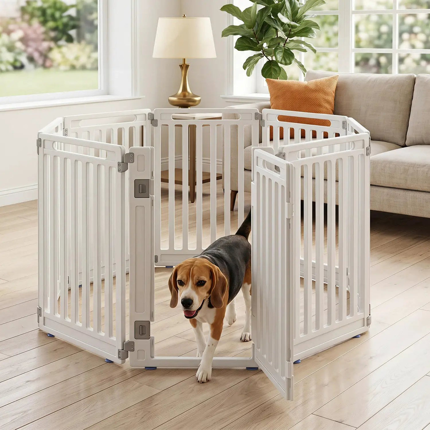 8-Panel Dog Playpen 31.5" Height Indoor Outdoor HDPE by DirectDeals
