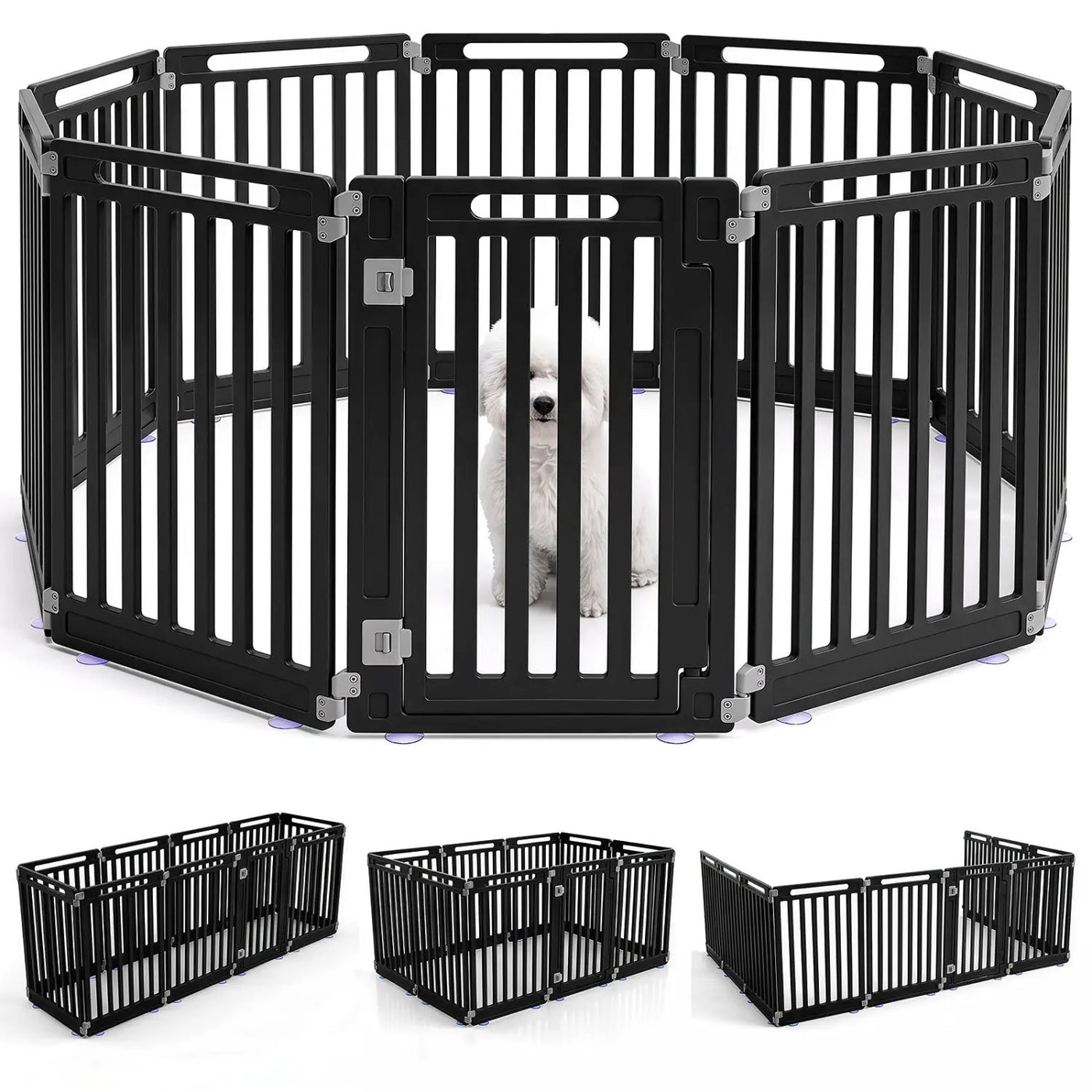 Dog Playpen 10 Panel 31.5" Height Indoor Outdoor Pet Fence by DirectDeals