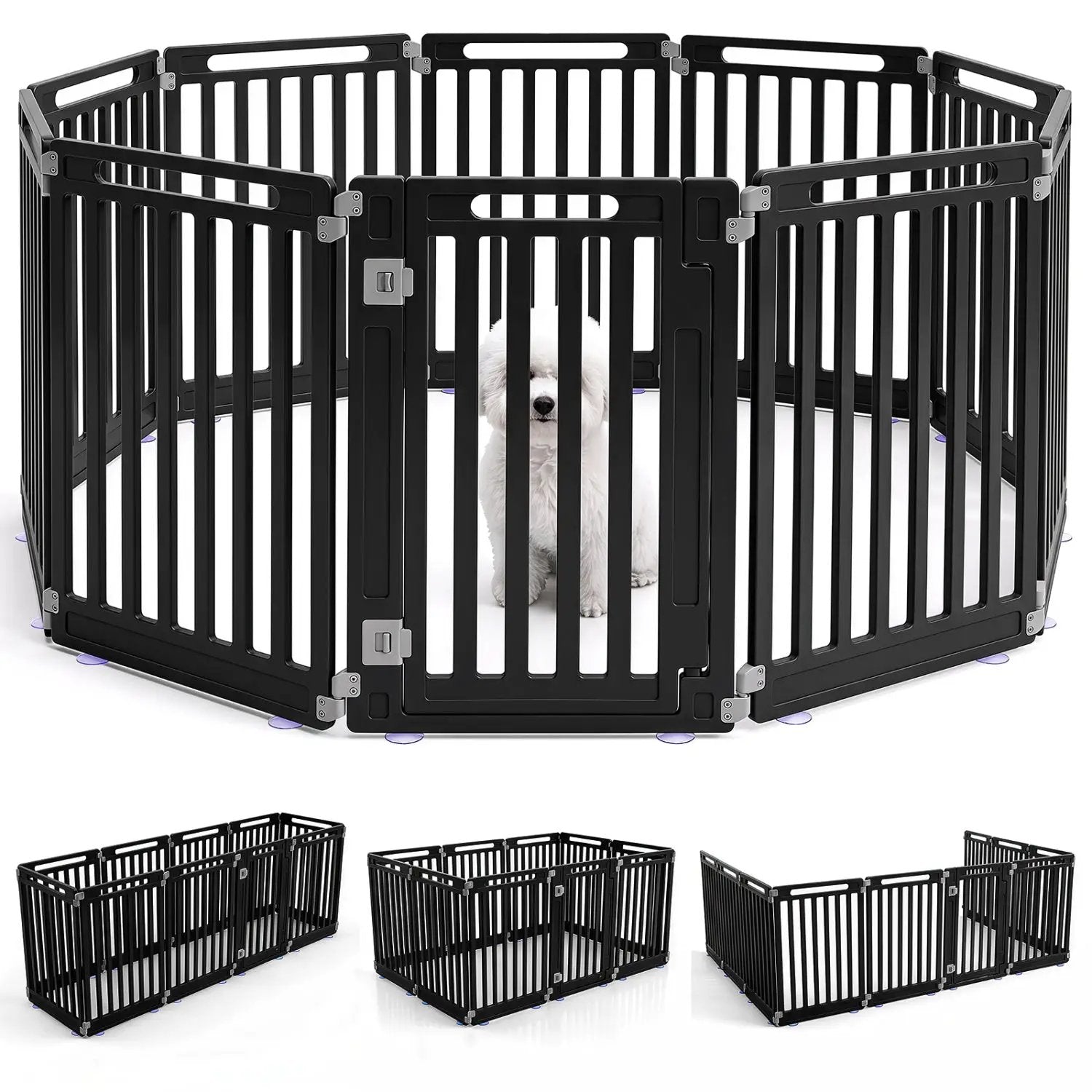 Dog Playpen 10 Panel 31.5" Height Indoor Outdoor Pet Fence by DirectDeals