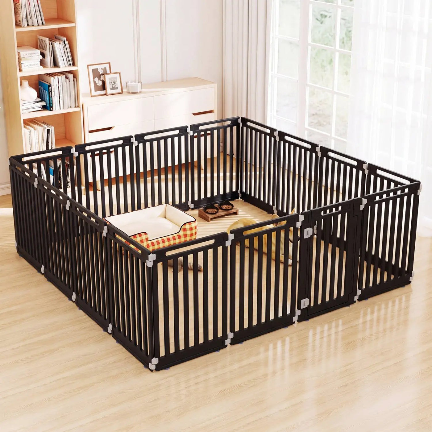 16-Panel Dog Playpen 31.5" Height Indoor Outdoor Pet Gate by DirectDeals