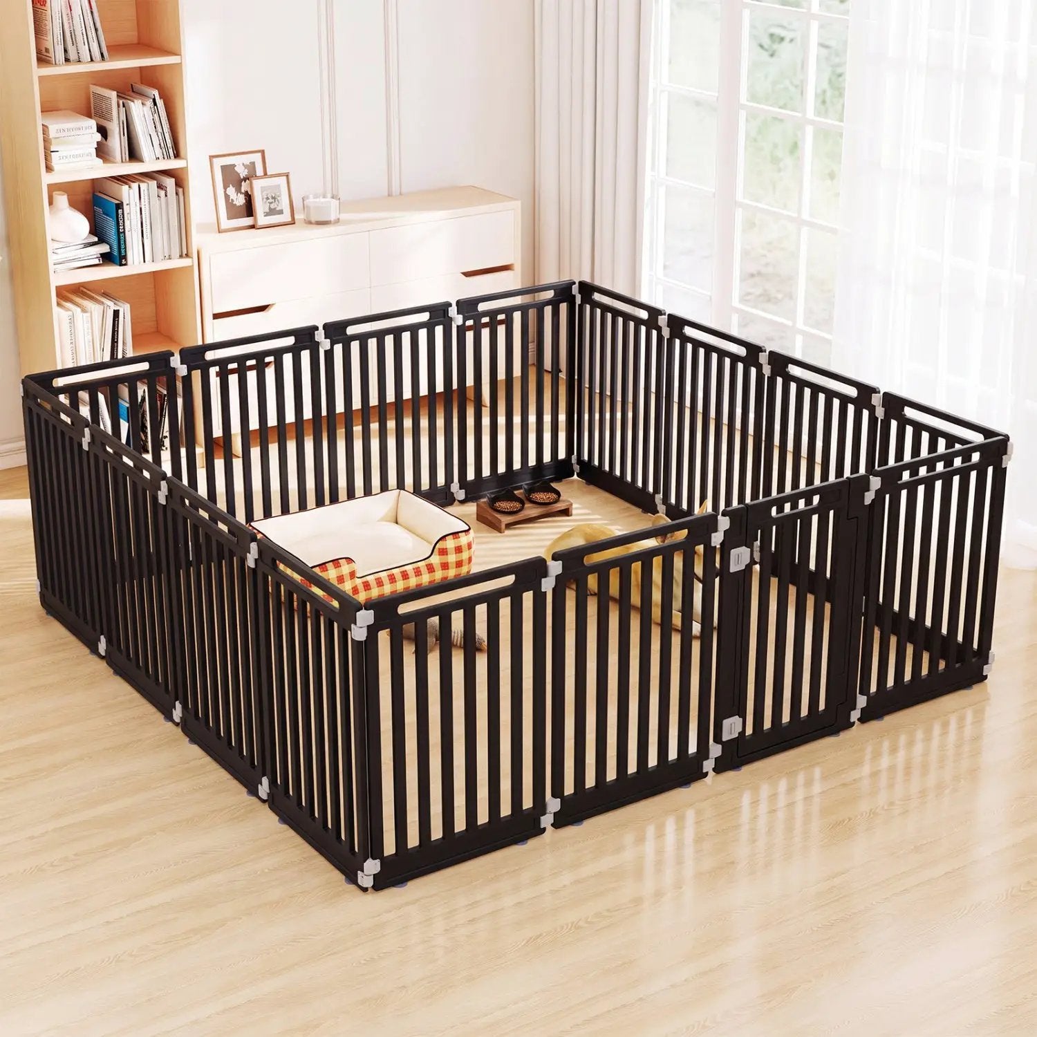 16-Panel Dog Playpen 31.5" Height Indoor Outdoor Pet Gate by DirectDeals