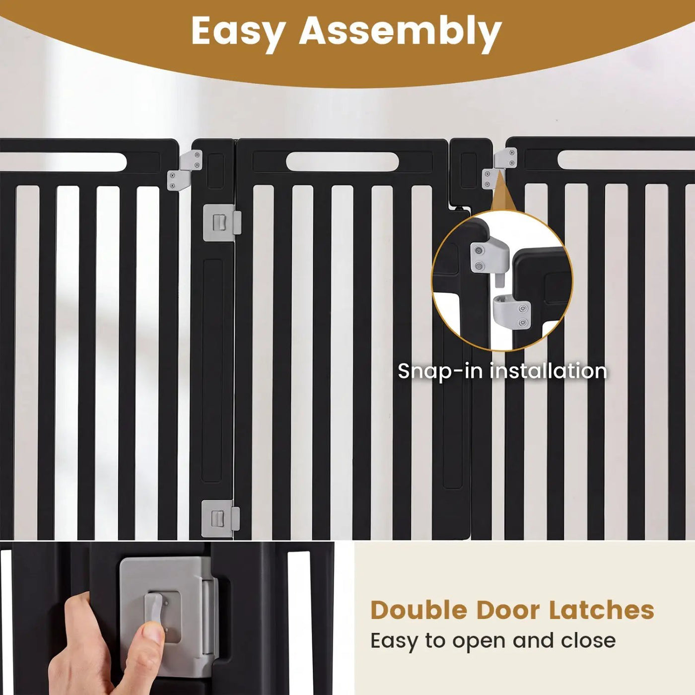 16-Panel Dog Playpen 31.5" Height Indoor Outdoor Pet Gate by DirectDeals