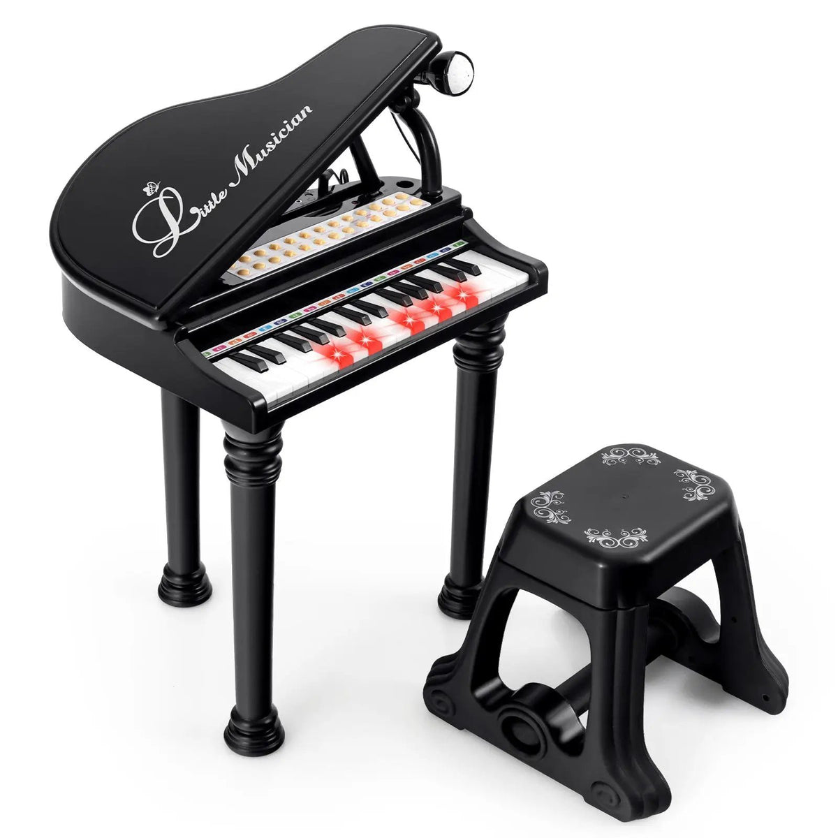 31 Keys Kids Piano Keyboard with Stool and Piano Lid, photo 3 of 10