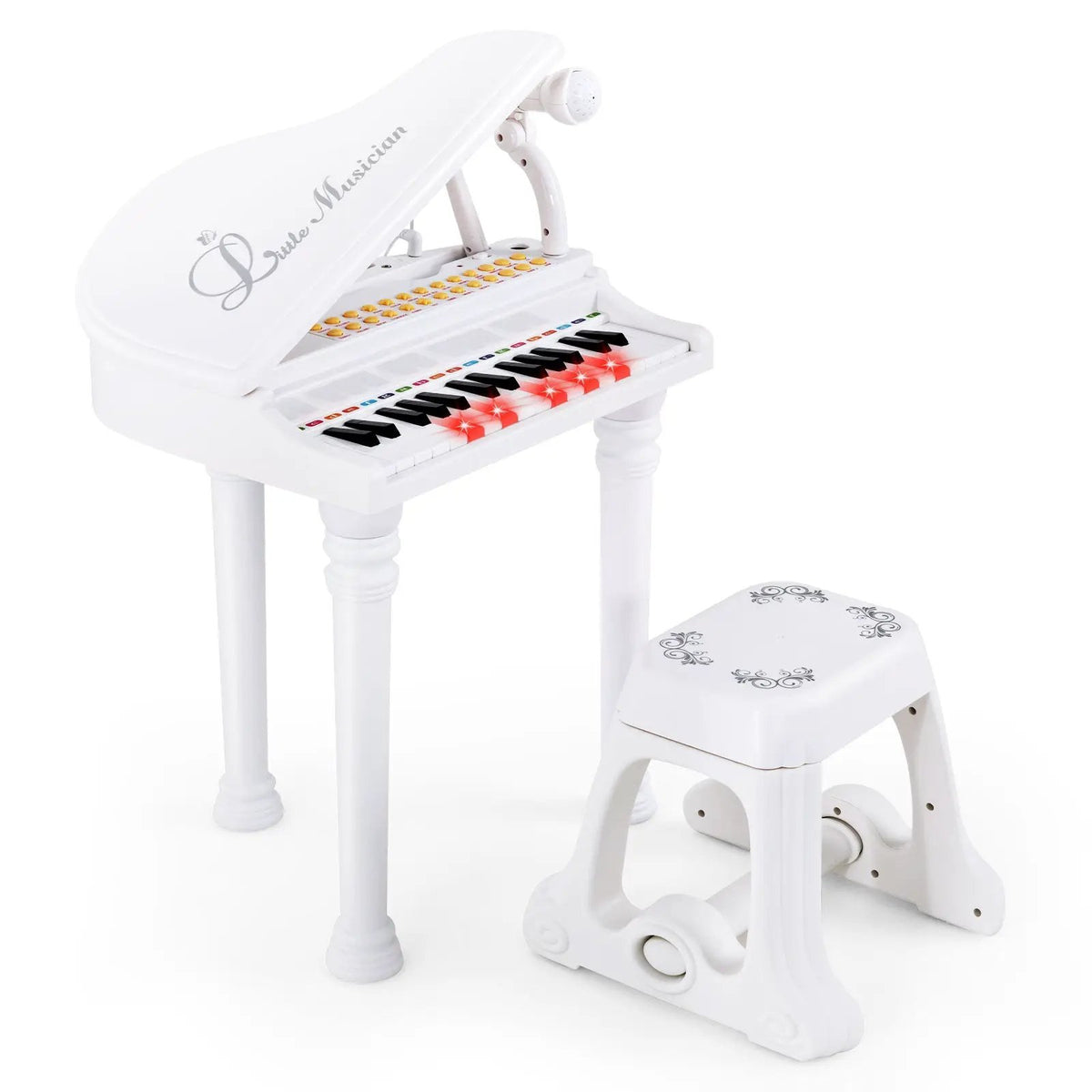 31 Keys Kids Piano Keyboard with Stool and Piano Lid, photo 10 of 10
