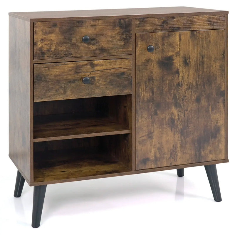 31" Sideboard Cabinet with 2 Drawers and Open Shelves by DirectDeals