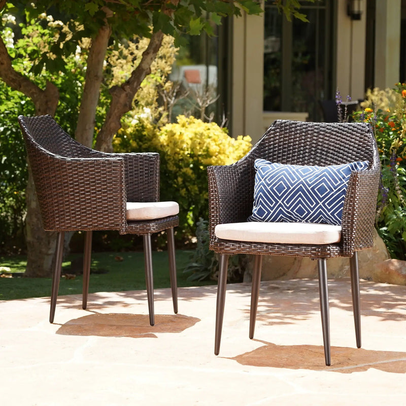 Kenneth Outdoor Dining Chair Set of 2 by HouseOfZazla