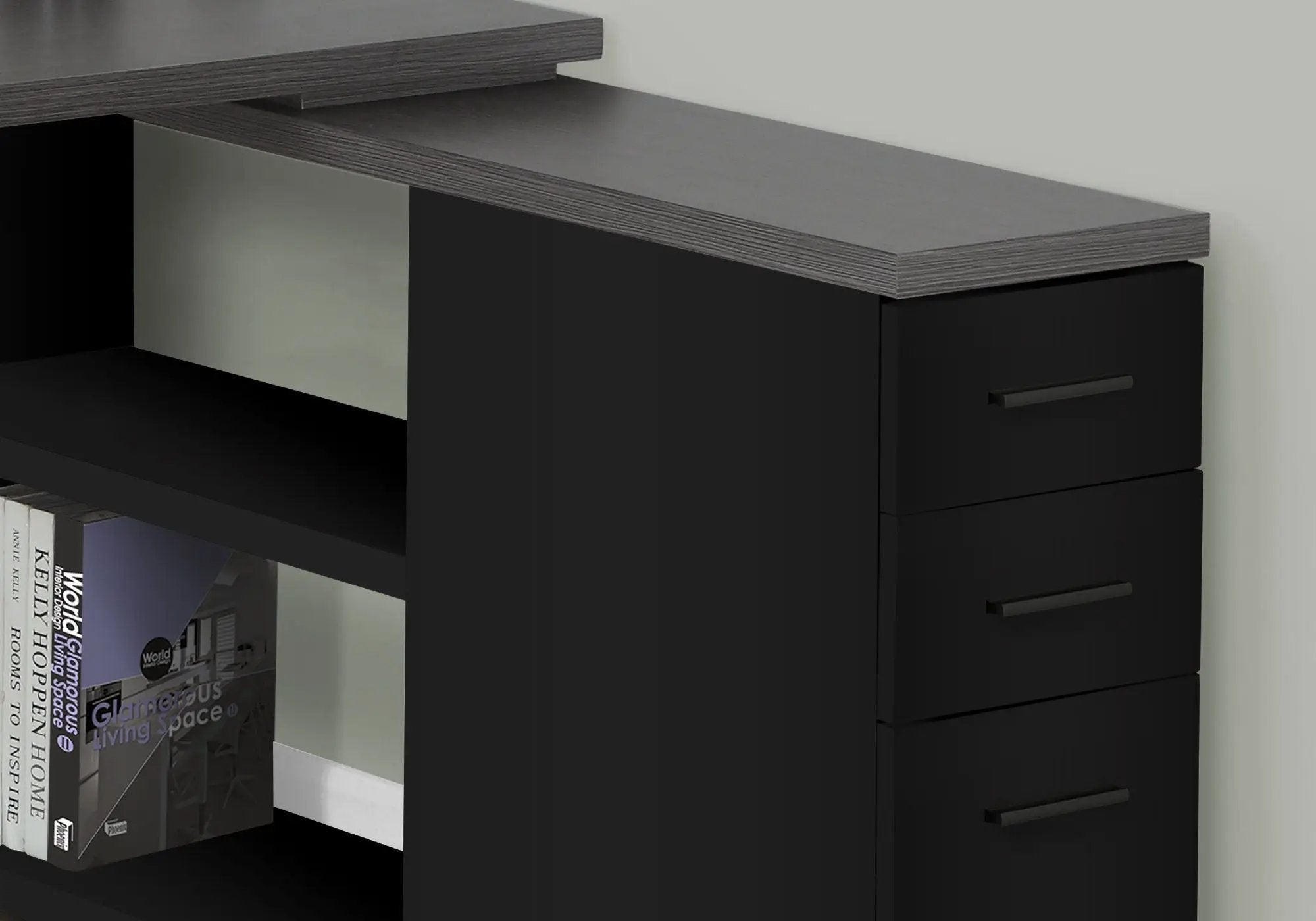 Computer Desk, Home Office, Corner, Left, Right Set - Up, Storage Drawers, L Shape, Laptop, And Contemporary & Modern by Unique Piece Furniture