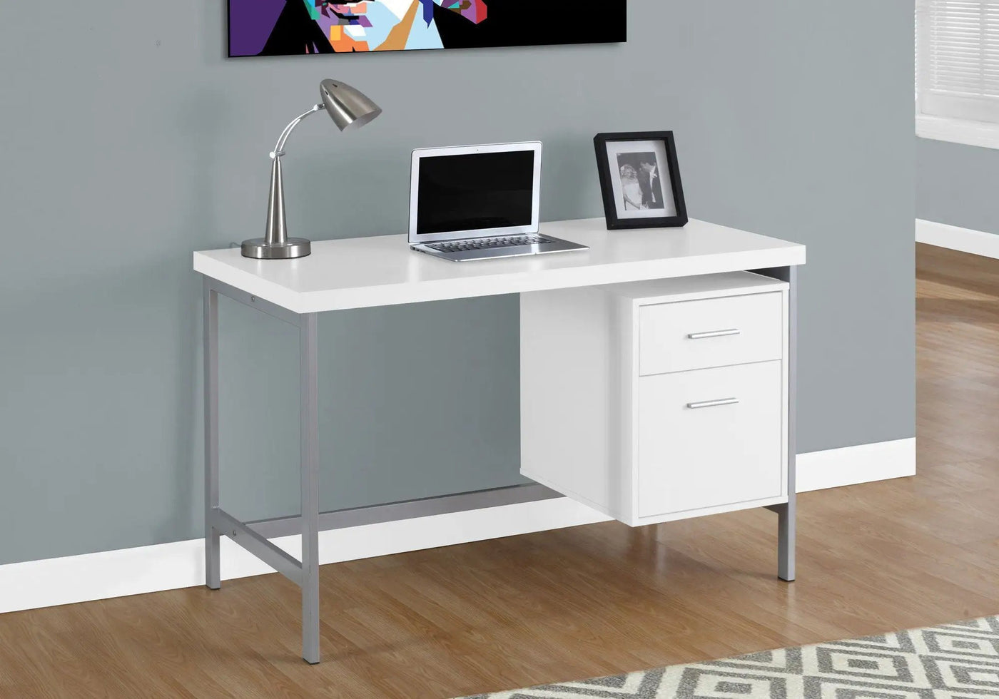 Computer Desk For Home Office, Left, Right Set - Up, Storage Drawers, Modern Design by Unique Piece Furniture