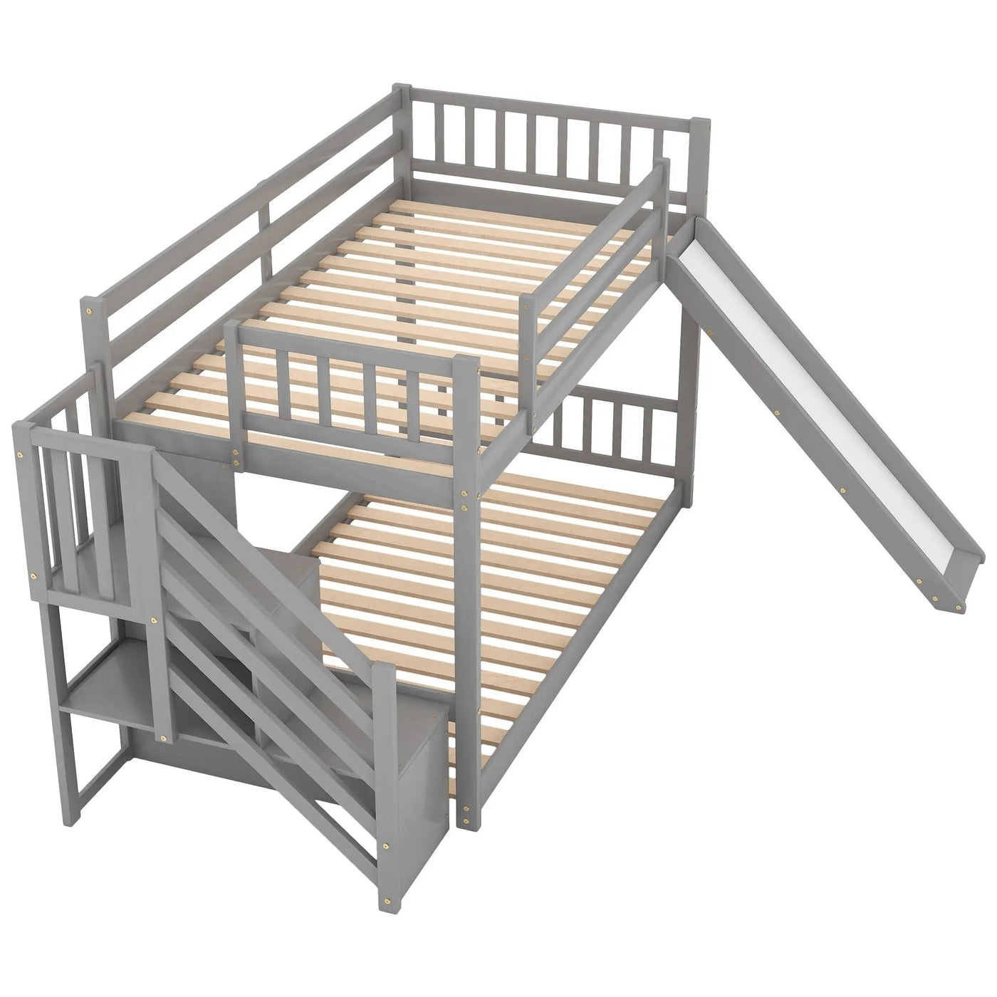 Bunk Bed With Convertible Slide And Stairway by HouseOfZazla