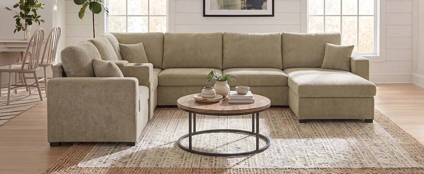 5-Seat Modular Sectional Sofa Couch by HouseOfZazla
