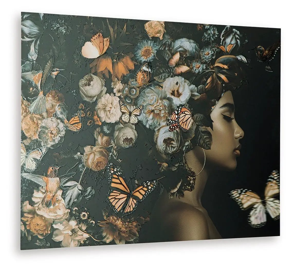 Valfer - Wall Art - Orange / Black / White by Unique Piece Furniture