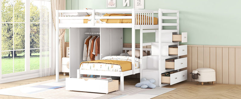 Bunk Bed With Wardrobe, Drawers by HouseOfZazla
