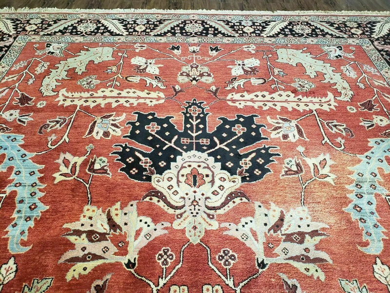 10' X 14' Vintage Hand Made Turkish Wool Rug Carpet Red Black Hand Knotted Nice by Jewel Rugs