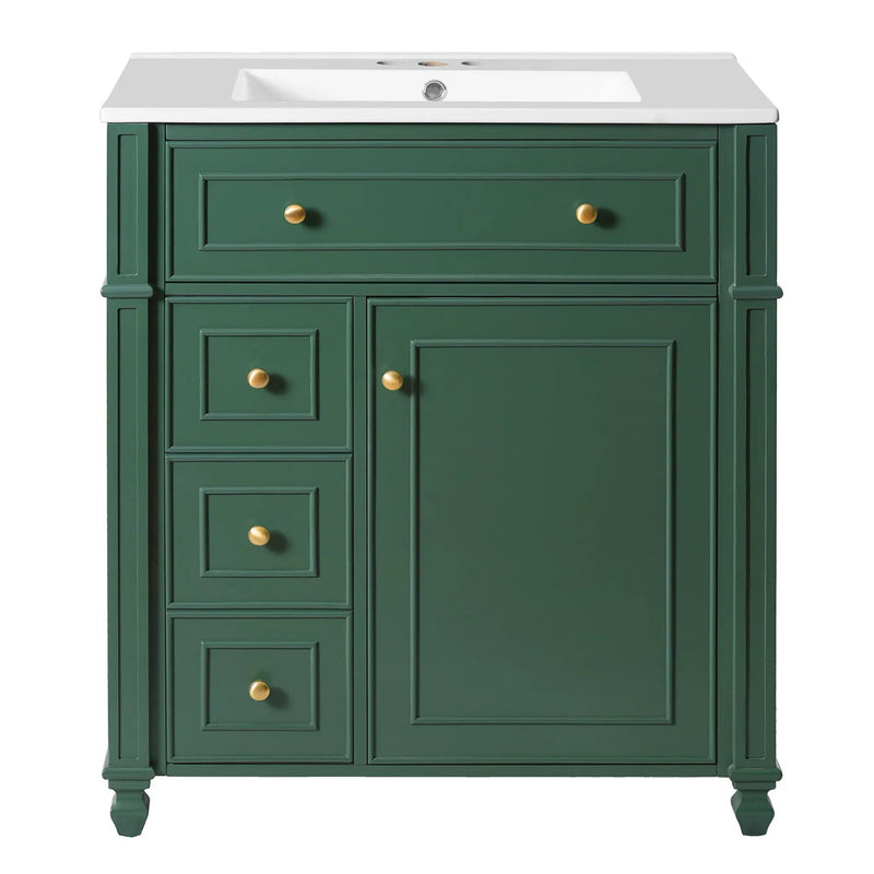 Bathroom Vanity Cabinet With Sink, Soft Close Doors With Door Organizer